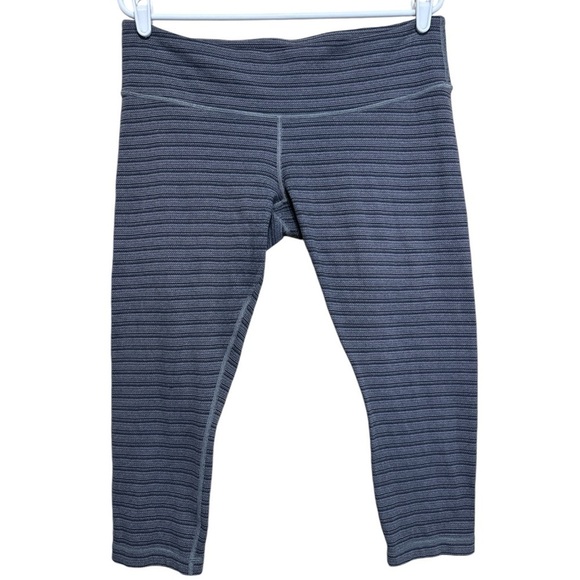 Lululemon Wonder Under High Rise Striped Leggings Gray Size 12 - Picture 2 of 13